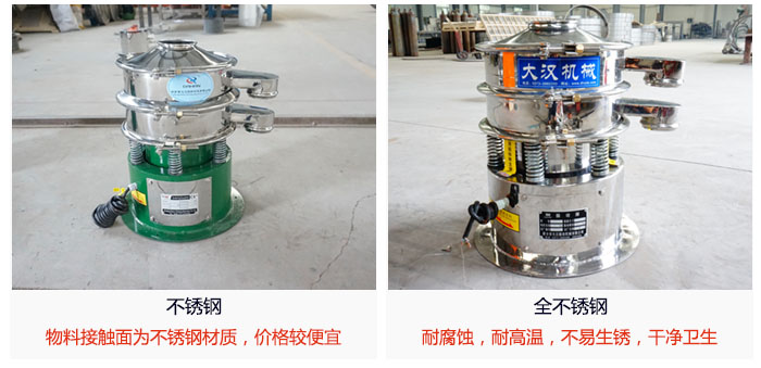 小型圓形篩做工采用：內(nèi)外拋光的制作方法，能夠保證產(chǎn)品的干凈。