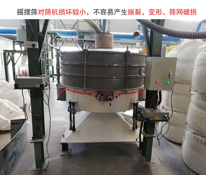 搖擺篩沒有振動力借助的主要是篩箱搖晃，所以磨損較小。