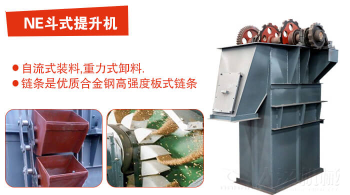 斗式提升機有：板鏈式，皮帶式等多種形式主要依靠料斗完成物料的提升目的。